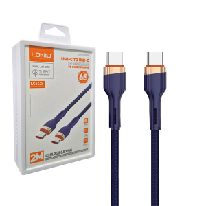 کابل شارژ تایپ C الدینیو مدل LC642C طول 2 متر توان ۶۵ وات
