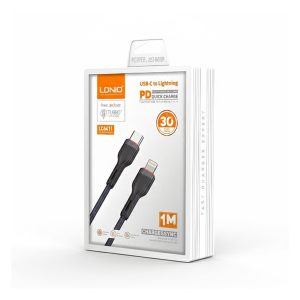 کابل تبدیل لایتنینگ به USB-C الدینیو مدل LC641i طول 1 متر