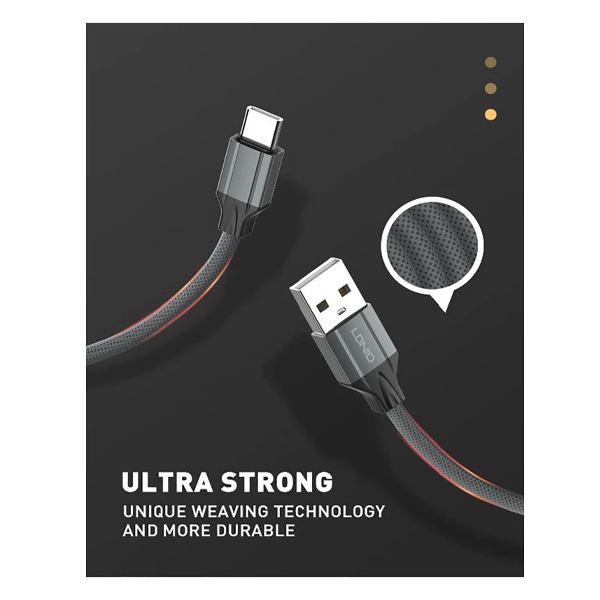 کابل تبدیل USB به USB-C الدینیو مدل LS441 طول 1 متر - تصویر 2