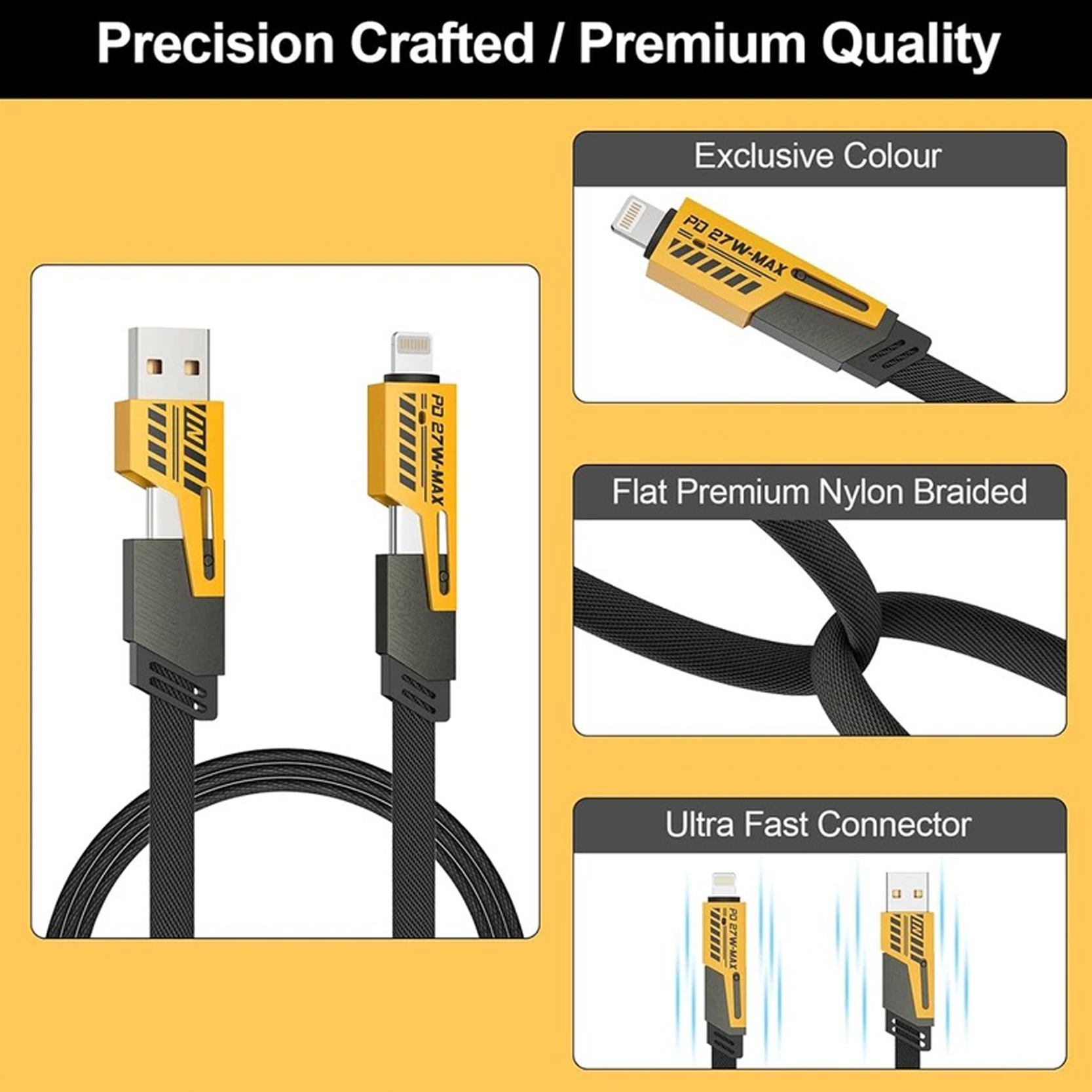 کابل تبدیل USB-C / لایتنینگ به USB/USB-C مدل BCM-21 طول 1 متر - تصویر 6