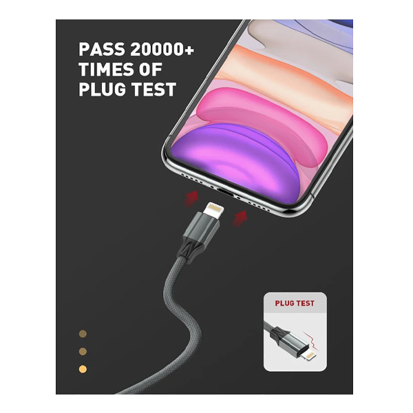 کابل تبدیل USB به USB-C الدینیو مدل LS441 طول 1 متر - تصویر 3