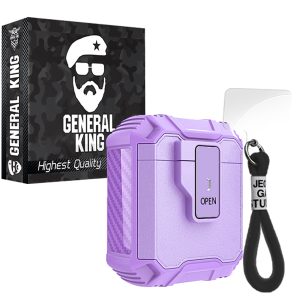 کاور ژنرال کینگ مدل B-P1/P2 مناسب برای کیس اپل airpods 1/2 به همراه بندآویز