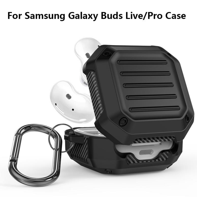 کاور ژنرال کینگ مدل B-Carbon برای هدفون سامسونگ Galaxy Buds Live / Buds Pro / Buds 2 / Buds 2 Pro به همراه بند آویز - تصویر 9
