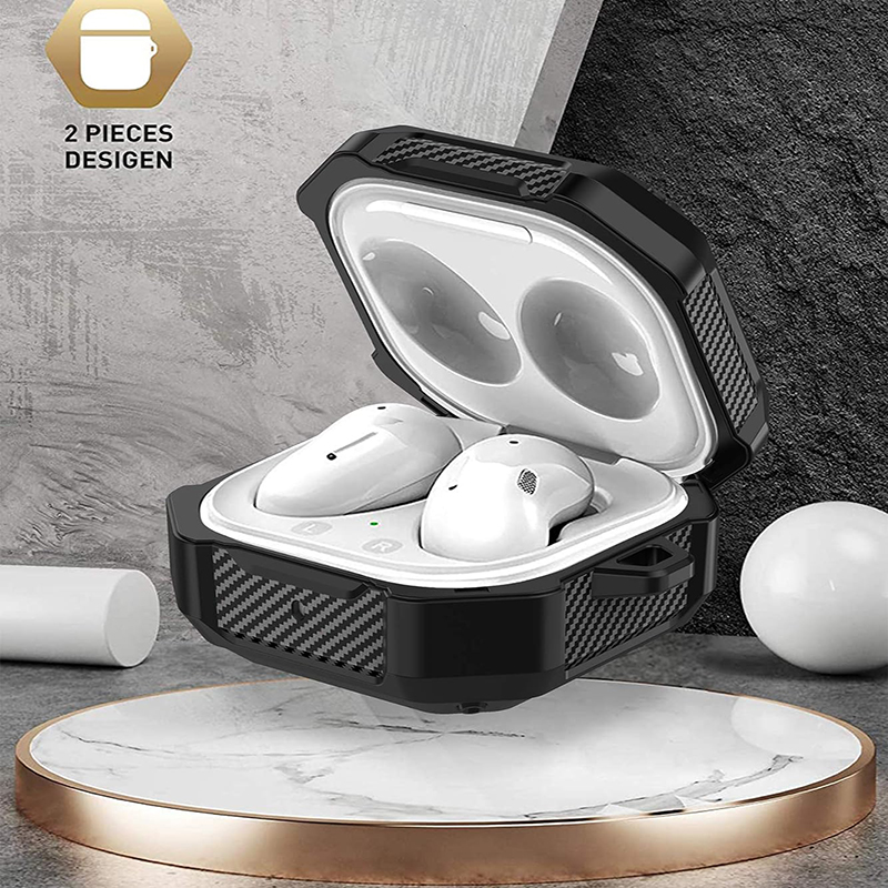 کاور ژنرال کینگ مدل B-Carbon برای هدفون سامسونگ Galaxy Buds Live / Buds Pro / Buds 2 / Buds 2 Pro به همراه بند آویز - تصویر 10